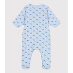 Petit Bateau Bodyjama Met Walvisprint In Tubic Voor Baby’s