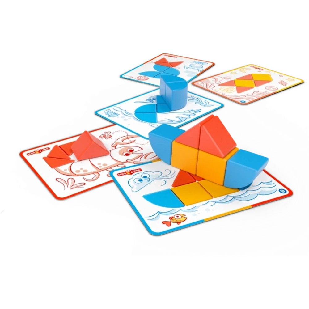 JEU DE CONSTRUCTION MAGNÉTIQUE MAGICUBE Geomag 16 pièces translucides - GEOMAG JEU DE CONSTRUCTION MAGNÉTIQUE MAGICUBE Geomag 16 pièces translucides - GEOMAG