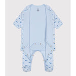 Petit Bateau Bodyjama Met Walvisprint In Tubic Voor Baby’s