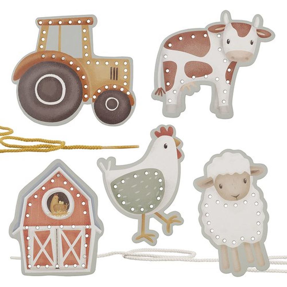 Little Dutch Rijgkaarten Little Farm - Lancing Cards