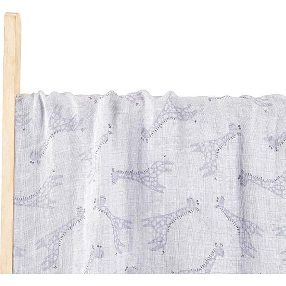 Happy Bear Hydrofiele Doek/Tetradoek/Swaddle/Inbakerdoek In Katoen 120x120 - Blue Giraffe