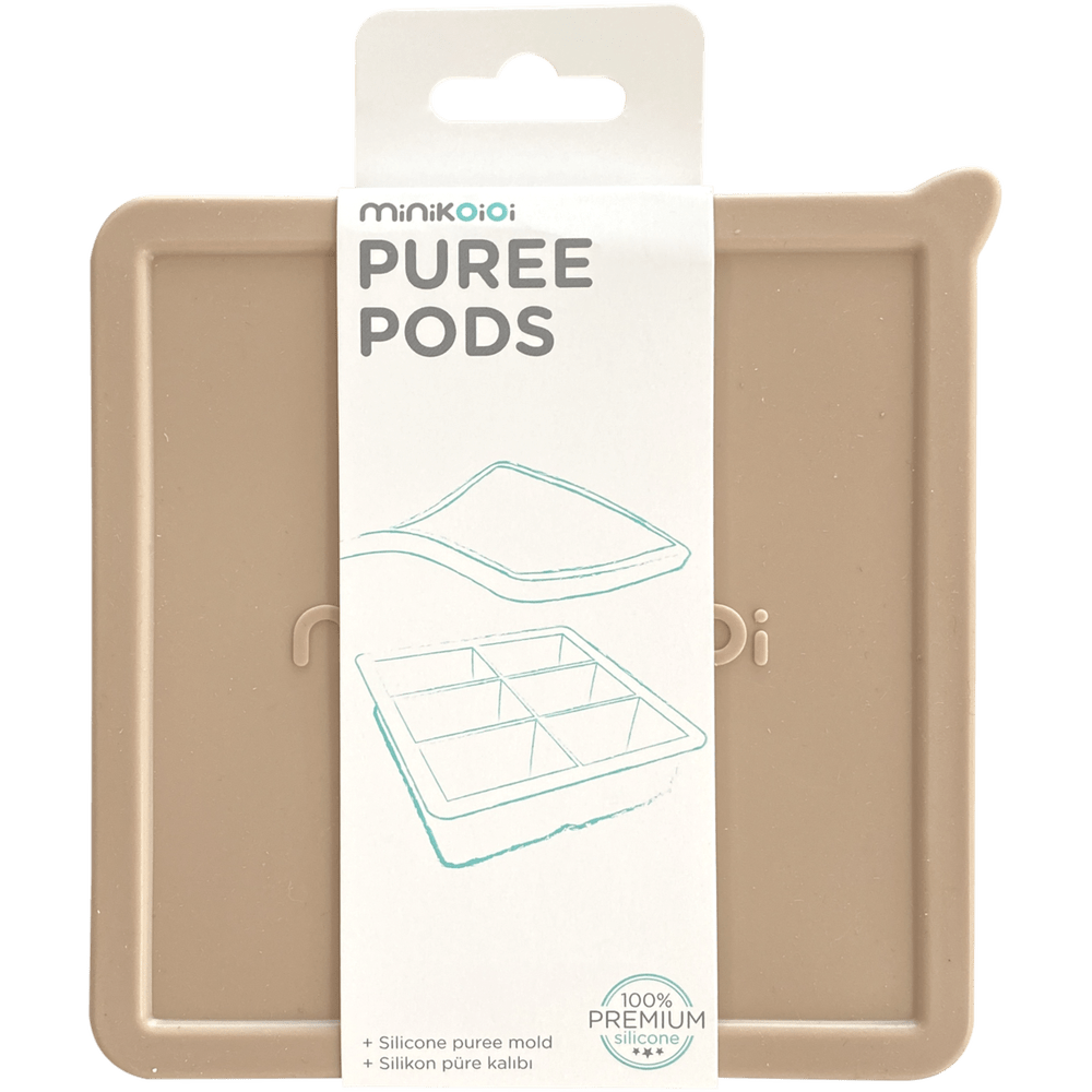 Minikoioi Boîte de conservation Puree Pods - Marron bois