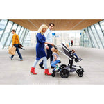 Lascal Universeel Meerijplankje / Footboard Maxi+ Met Zitje - Zwart Met Grijs Zadel