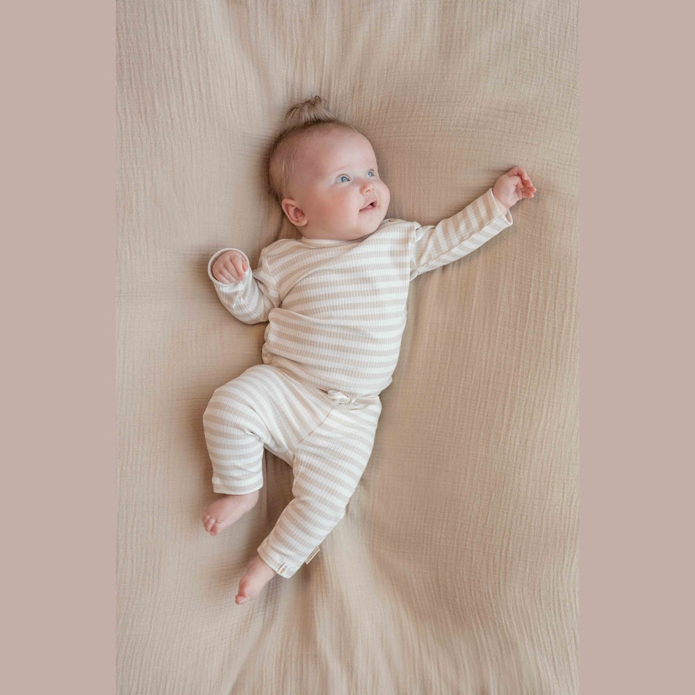 Little Dutch Baby Broekje Stripe - Sand/White