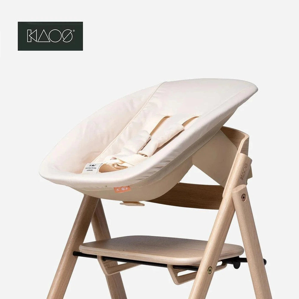 Kaos Klapp siège bébé - siège bébé durable et sûr pour chaise haute Klapp - fabriqué à partir de filet de pêche recyclé - blanc cassé / ivoire