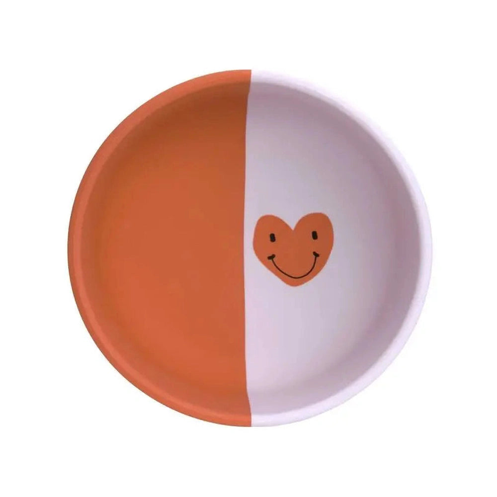 Bol en silicone Lässig - Happy Rascals Smile heart lavande