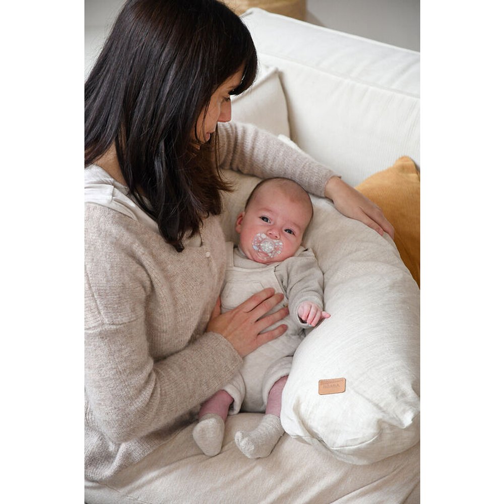 Béaba Big Flopsy Coussin de grossesse et d’allaitement – 100 % lin