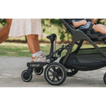 Lascal Universeel Meerijplankje / Footboard Maxi+ Met Zitje - Zwart Met Grijs Zadel