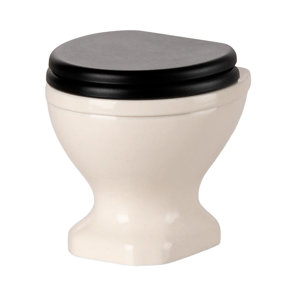 Maileg Toilet - Zwart/Wit