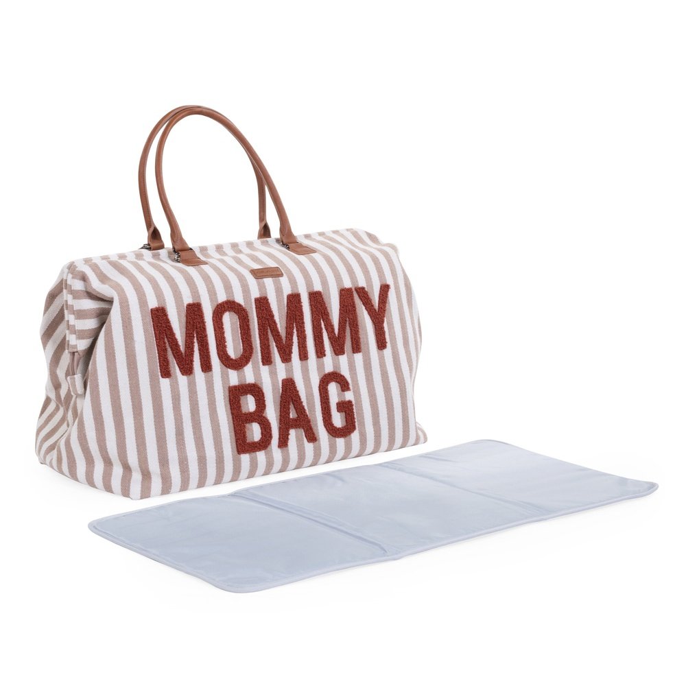 Mommy Bag Verzorgingstas/Luiertas - Strepen Nude