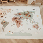 Play&Go Speeltapijt Puzzel - Eevaa 2In1 Puzzelmat/Opbergbox - Worldmap Colour Design