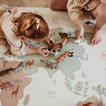 Play&Go Speeltapijt Puzzel - Eevaa 2In1 Puzzelmat/Opbergbox - Worldmap Colour Design
