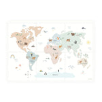 Play&Go Speeltapijt Puzzel - Eevaa 2In1 Puzzelmat/Opbergbox - Worldmap Colour Design