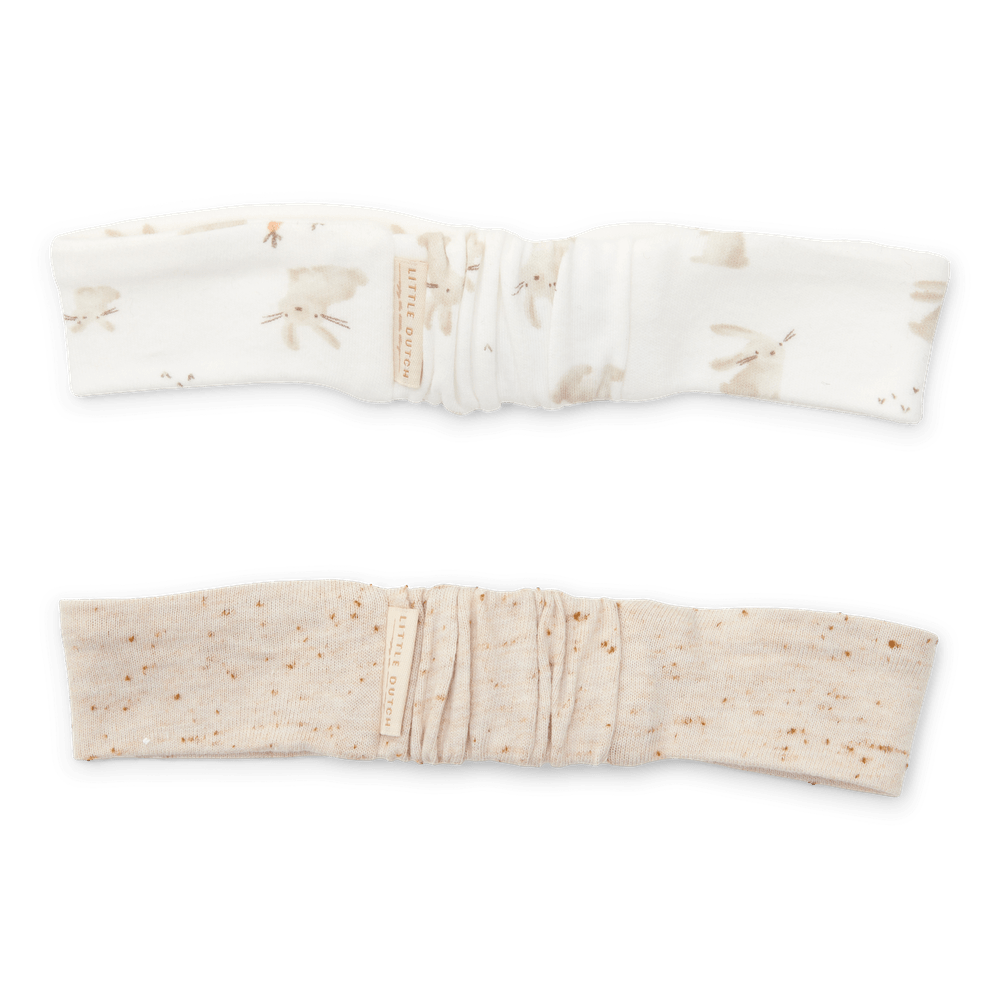 Little Dutch Haarband 2 Pack Newborn Naturals - Sand/ Baby Bunny