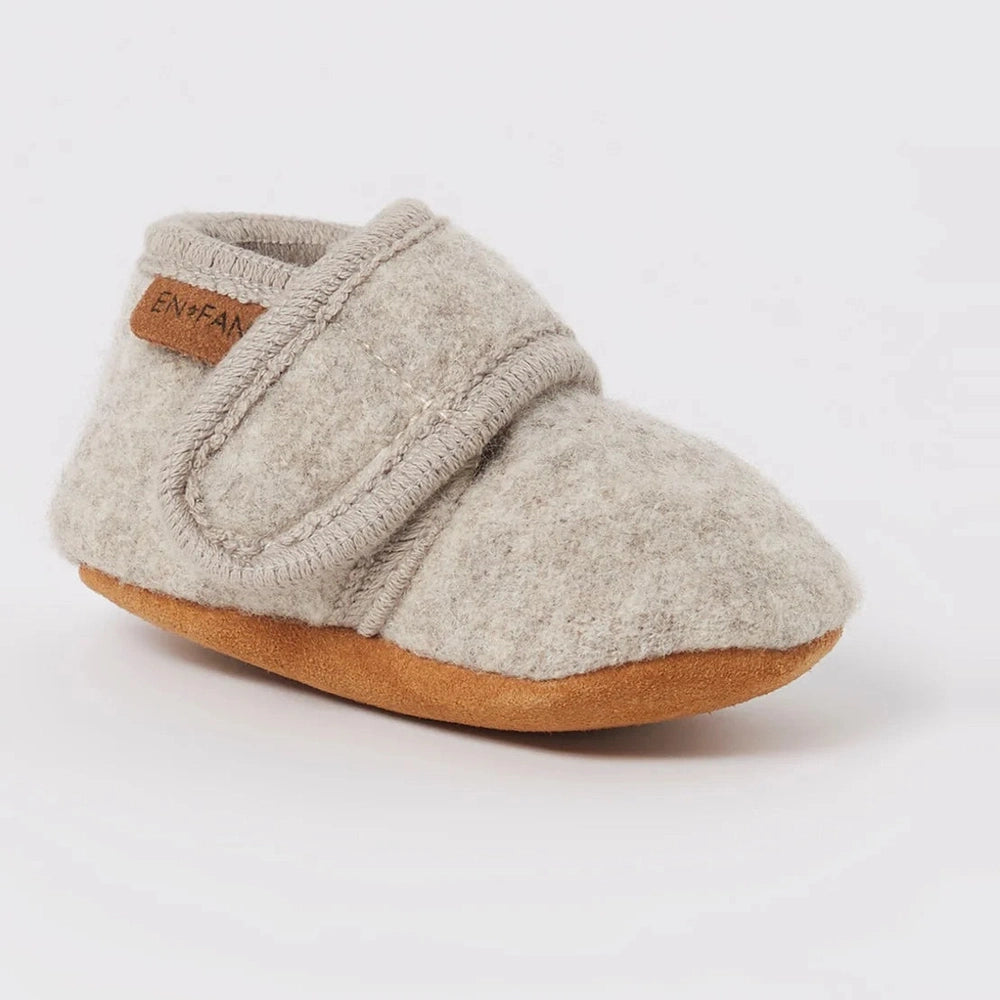 En Fant Wollen Slippers - Sand Melange