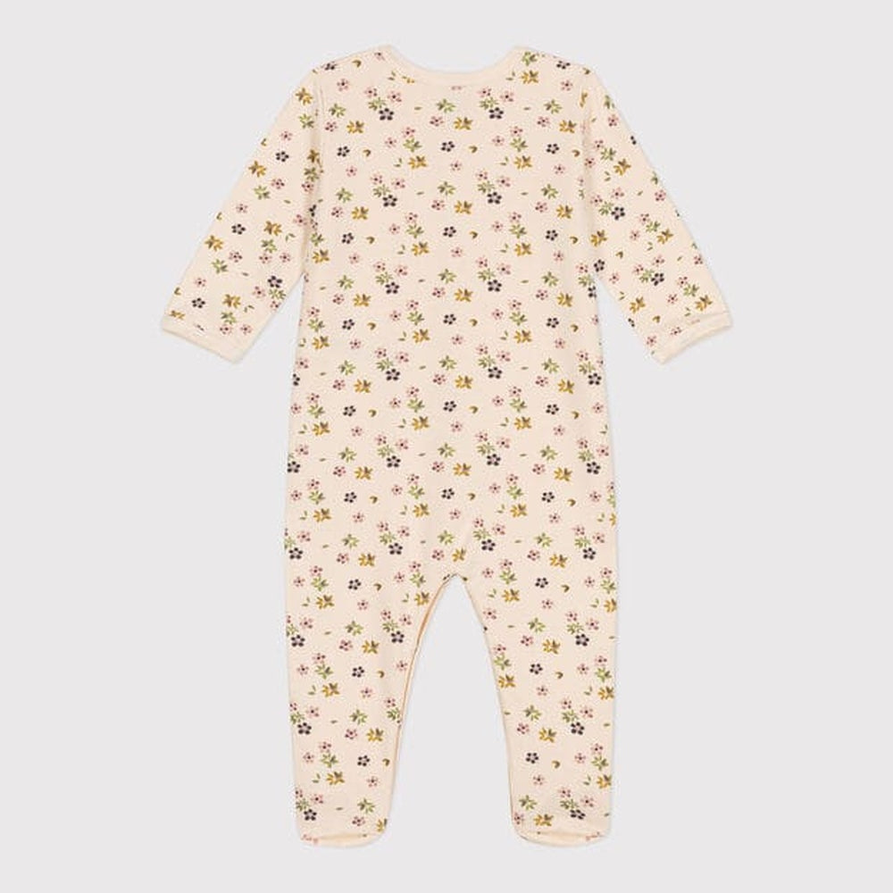 Petit Bateau | Babypyjama Met Geruwde Fleece - Bloemetjesprint