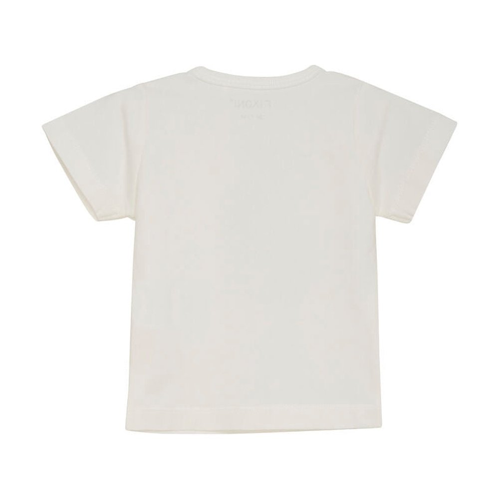 Jersey T-shirt Met Korte Mouwen Van Biokatoen - Flower/Coconut Milk