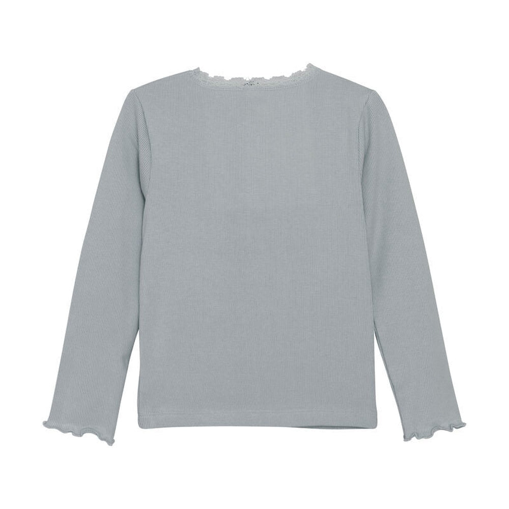 Huttelihut Shirt Ribstof Lange Mouwen - Quarry