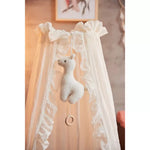 Sluier vintage 155cm ruffle ivory
