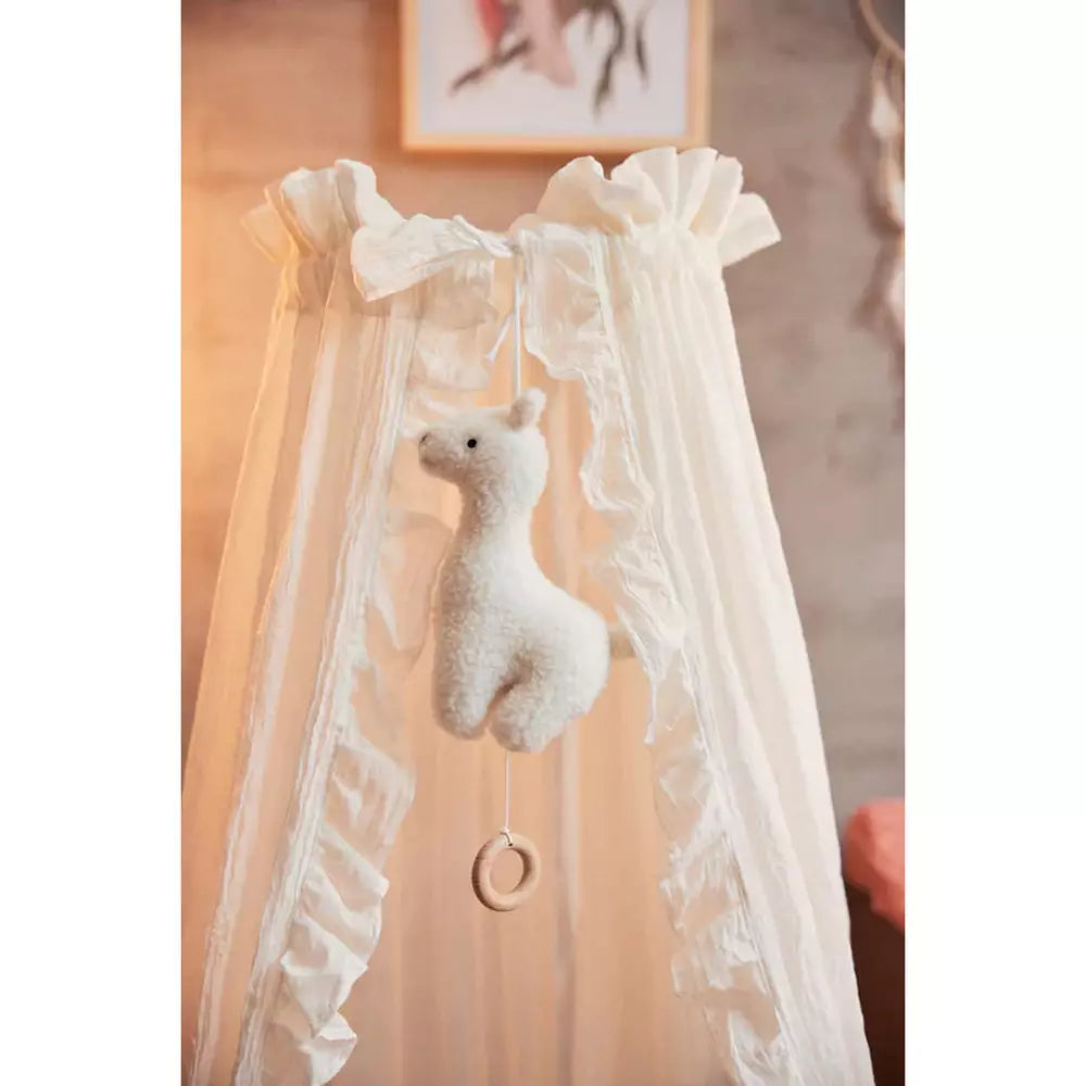 Sluier vintage 155cm ruffle ivory