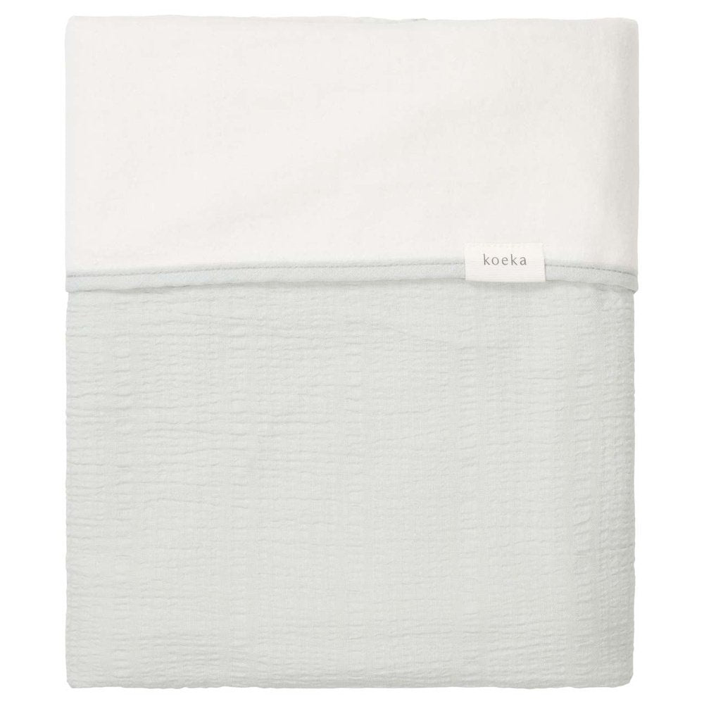 Koeka Wiegdeken 75x100cm - Cotton Fleece Bay - Ocean Air