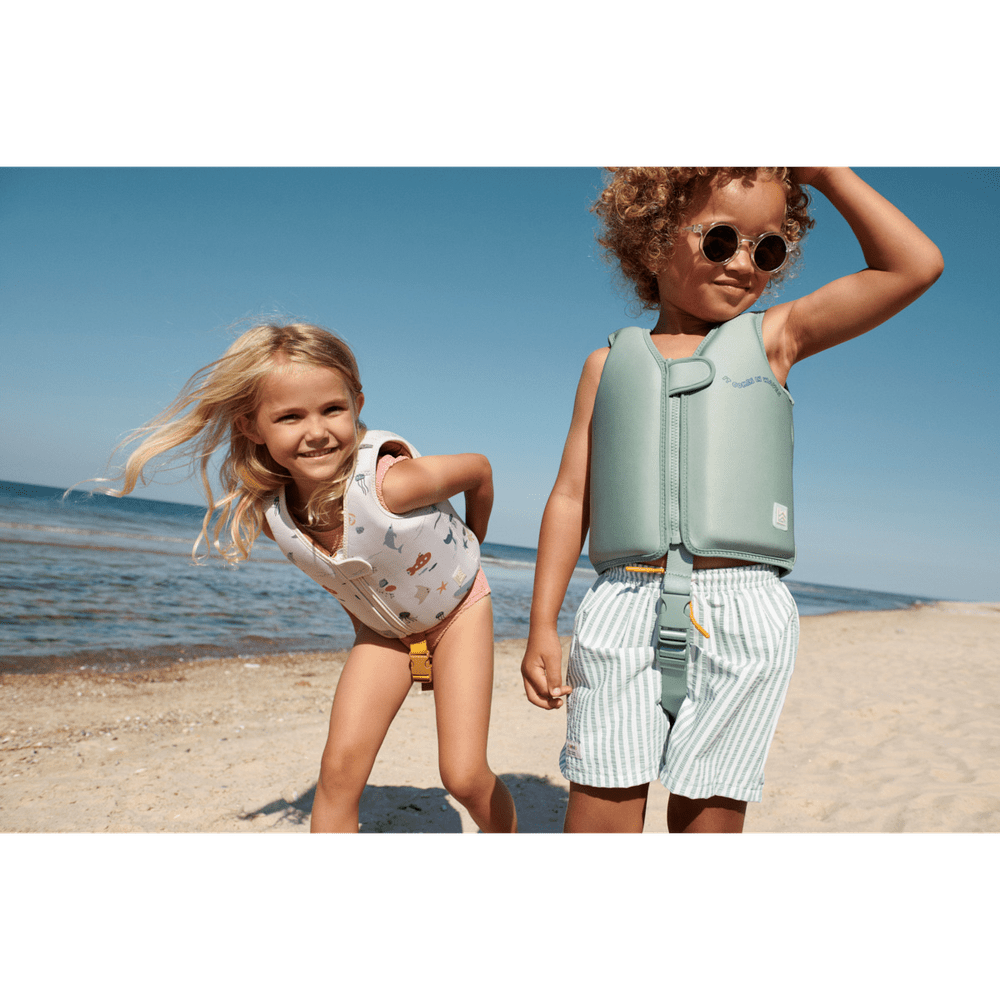 Liewood Zwemvest Voor Kinderen Dove It Comes In Waves / Peppermint