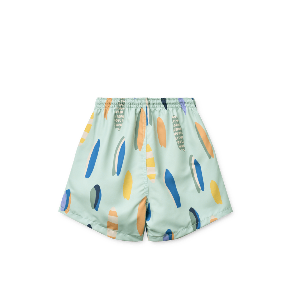 Liewood Duke Bedrukte Boardshort / Zwemshort Voor Kinderen - Boards / Light Peppermint