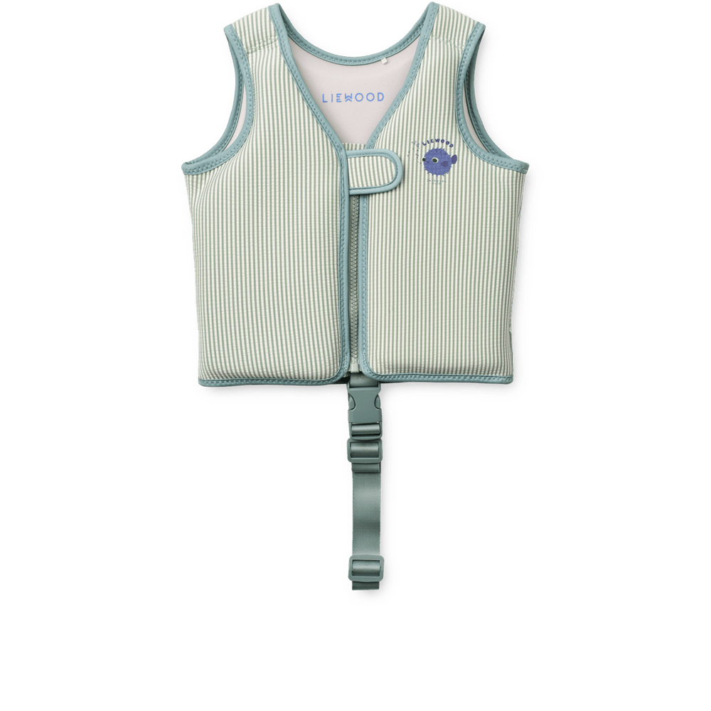 Liewood Dove Seersucker Zwemvest Voor Kinderen - Peppermint / Sandy