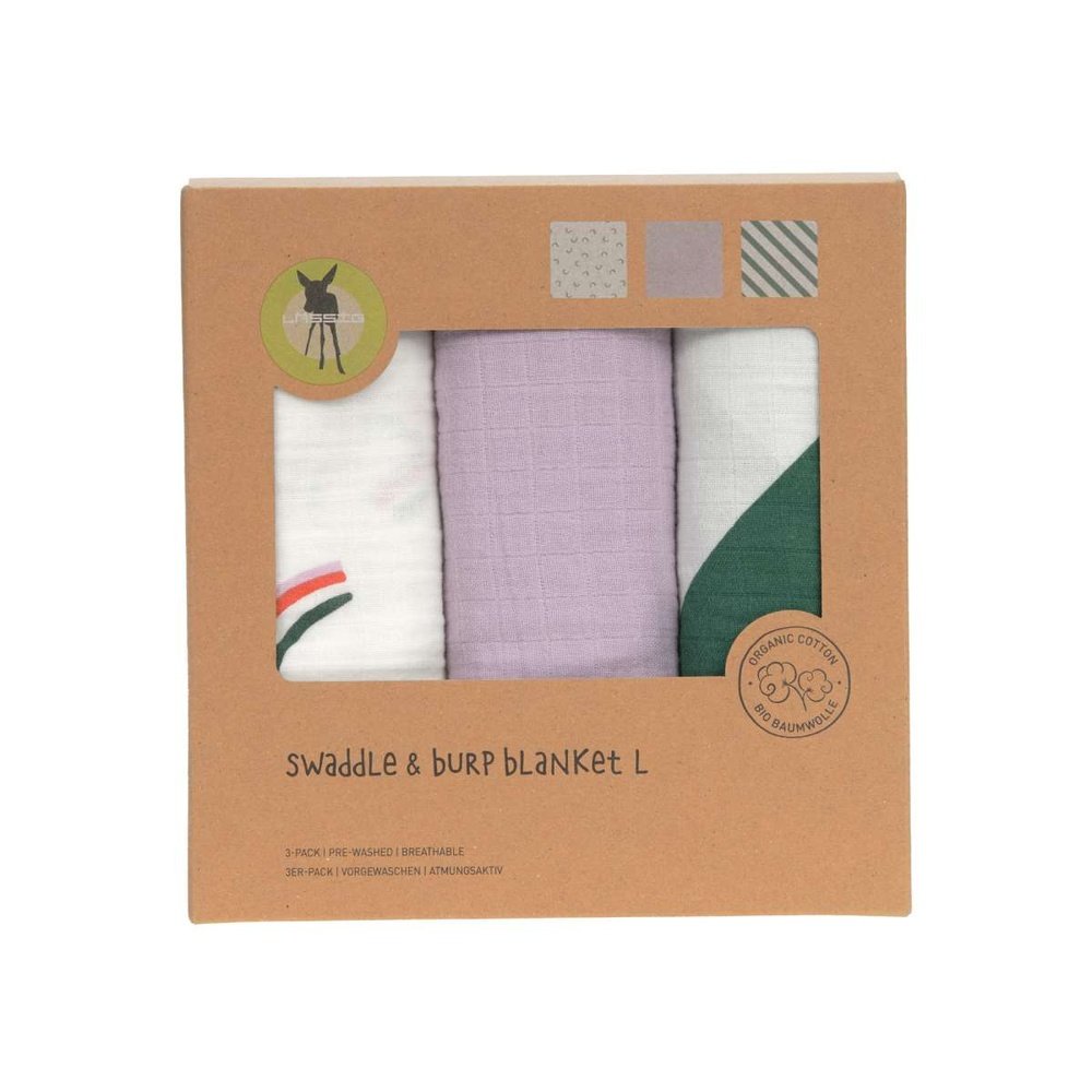 Hydrofiele Doek 3 pack 85x85cm - Happy Rascals Lavender