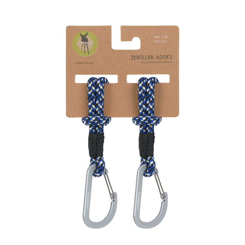 Kinderwagenhaak koord 2 St. - Cas Mix Stroller Hooks Cord - Black/Blue/Vanilla