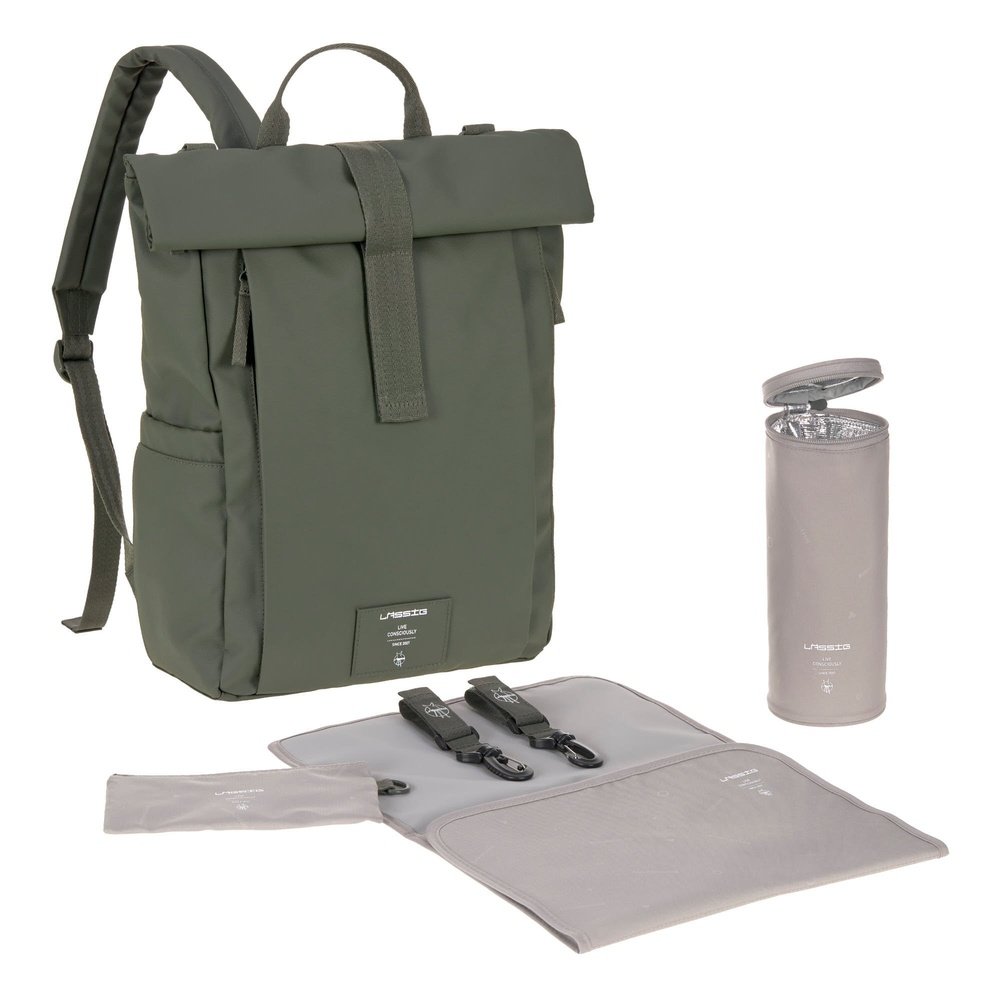 Rolltop-Up Rugzak Luiertas - Olive