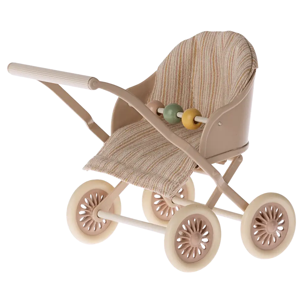 Maileg | Kinderwagen - Rose - Baby Muis