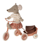 Maileg | Miniatuur Fiets / Tricycle Muis - Big Sister - Coral