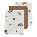 Hydrofiele washandjes - Forest animals - 3pack