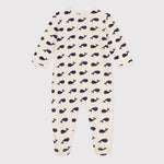 Petit Bateau | Pyjama Met Marineblauwe Walvisjes Van Velours