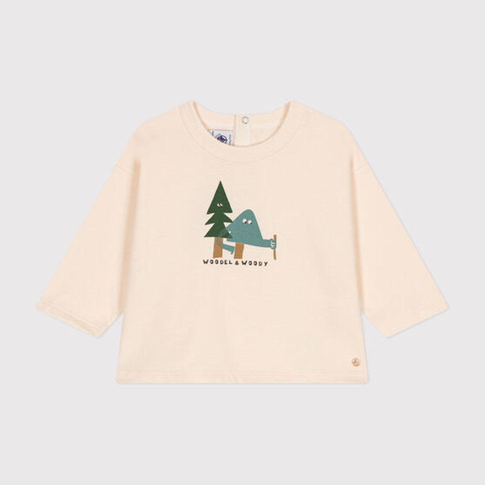 Petit Bateau | T-shirt Van Dunne Jersey Met Lange Mouw Voor Baby’s - Woodel & Woody