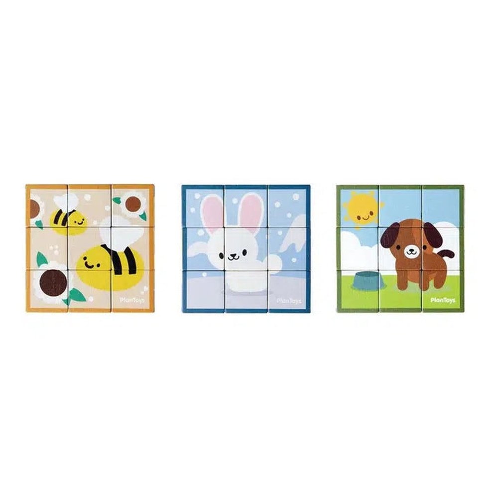 Plantoys Animal Puzzle Cubes