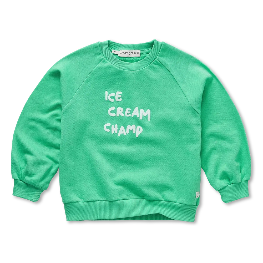 Sproet en Sprout Sweatshirt raglan Ice Cream Champ vert jade
