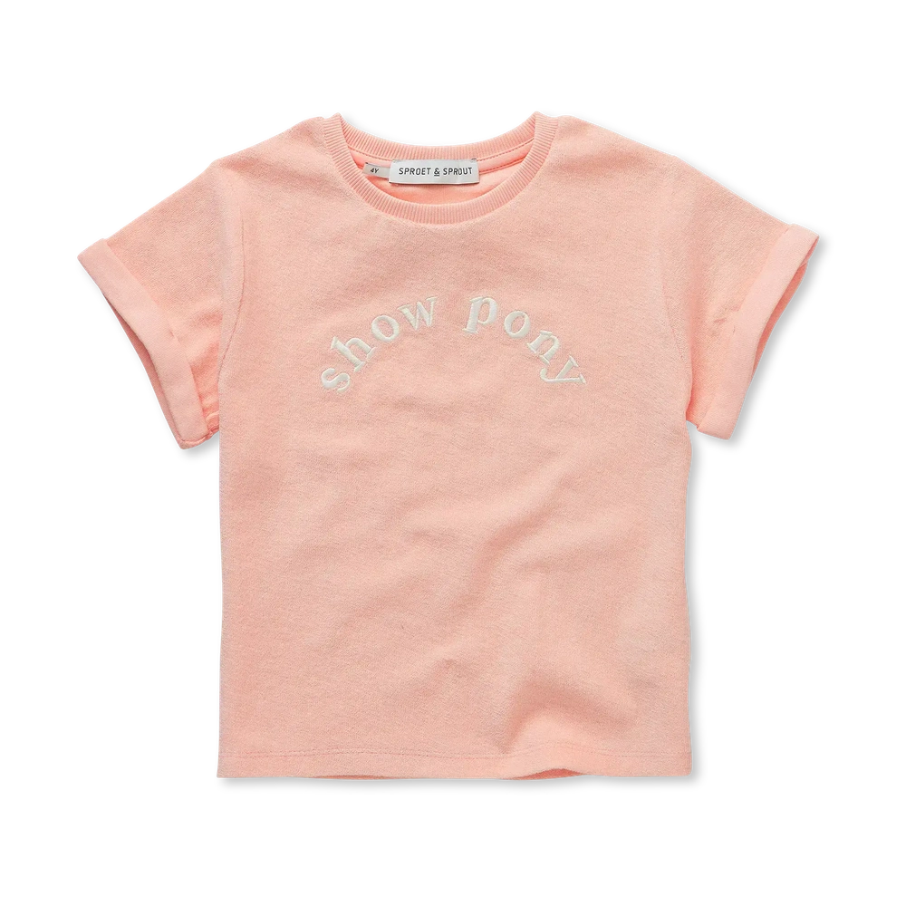 Sproet en Sprout Terry T-Shirt Show Pony