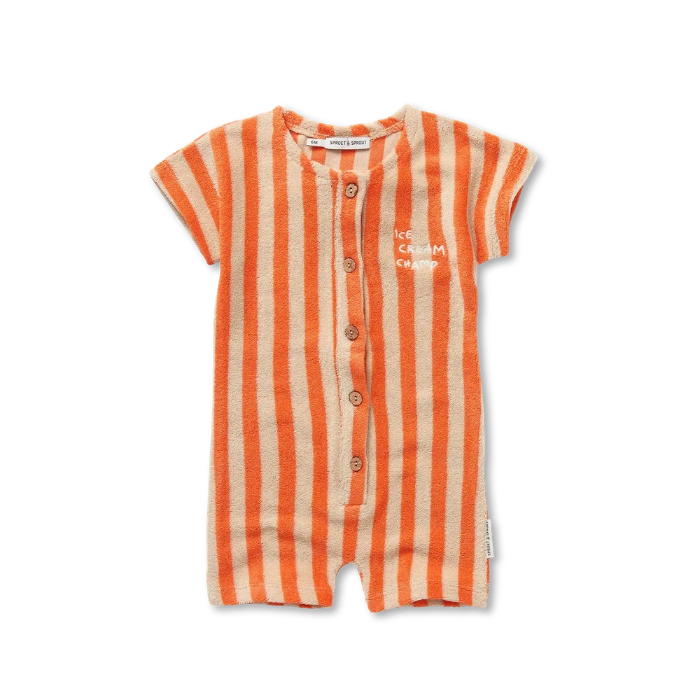 Sproet en Sprout Terry Onesie Strepen