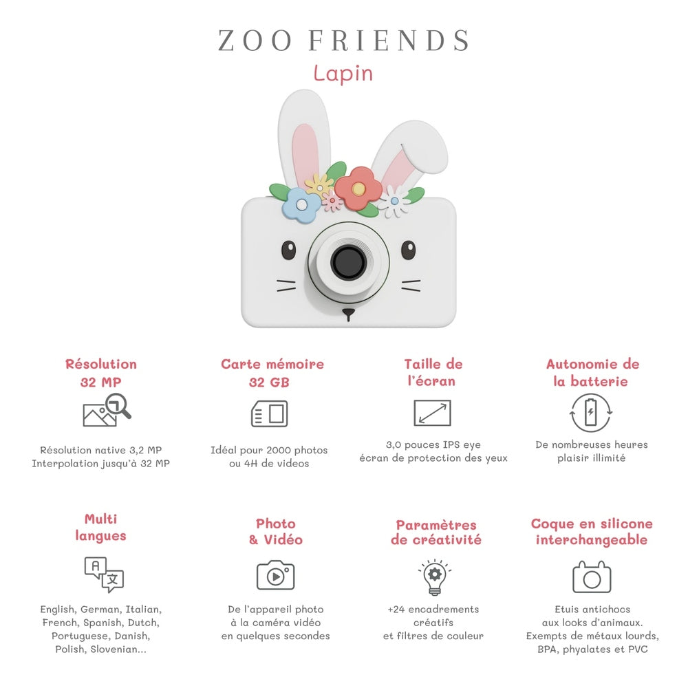 The Zoofamily Zoo Friends - Rabbit Flower | Kindercamera