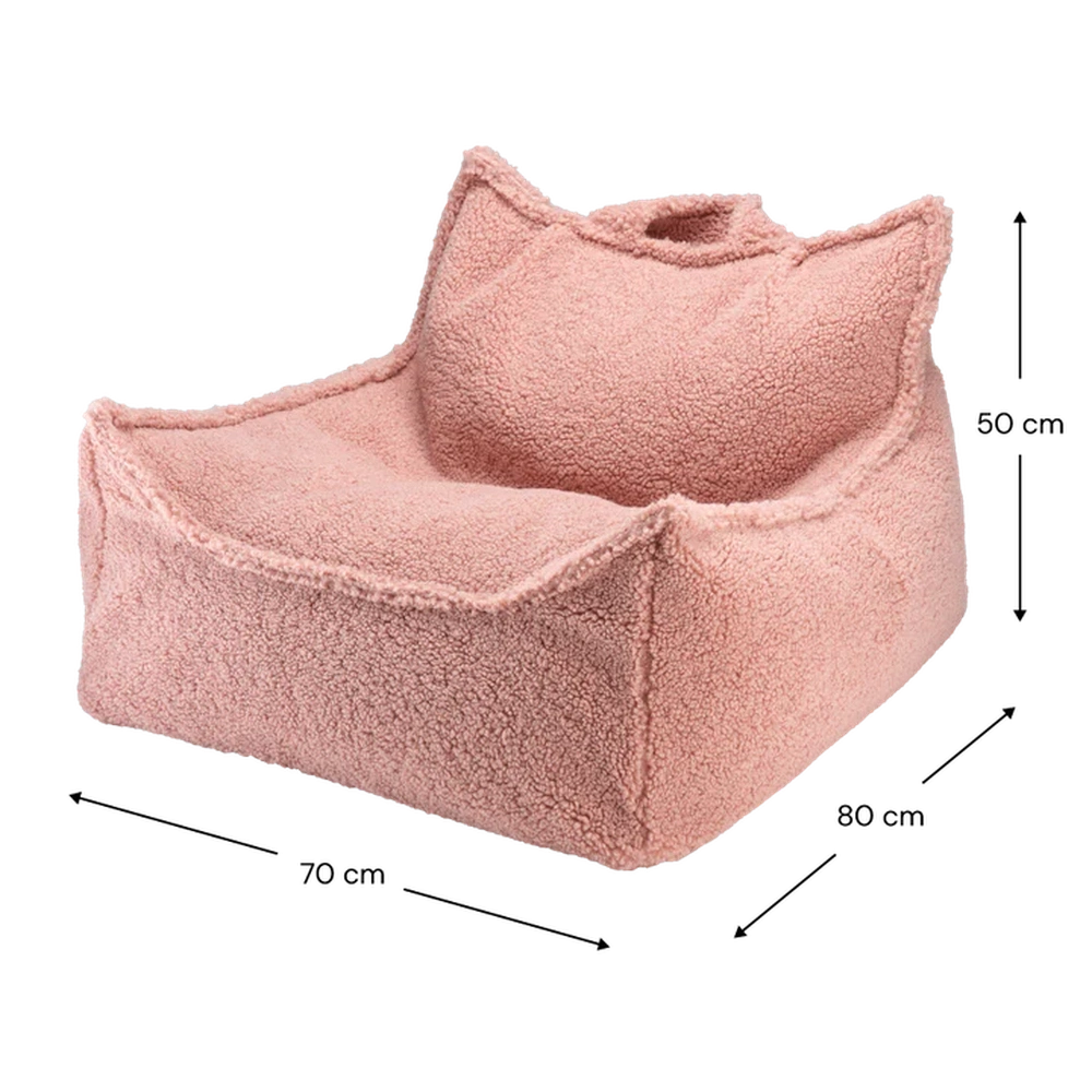 WigiWama Beanbag Chair zitzak - Guava Pink