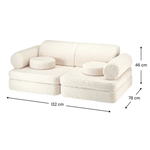 Wigiwama Zetel Set - Cream White Settee