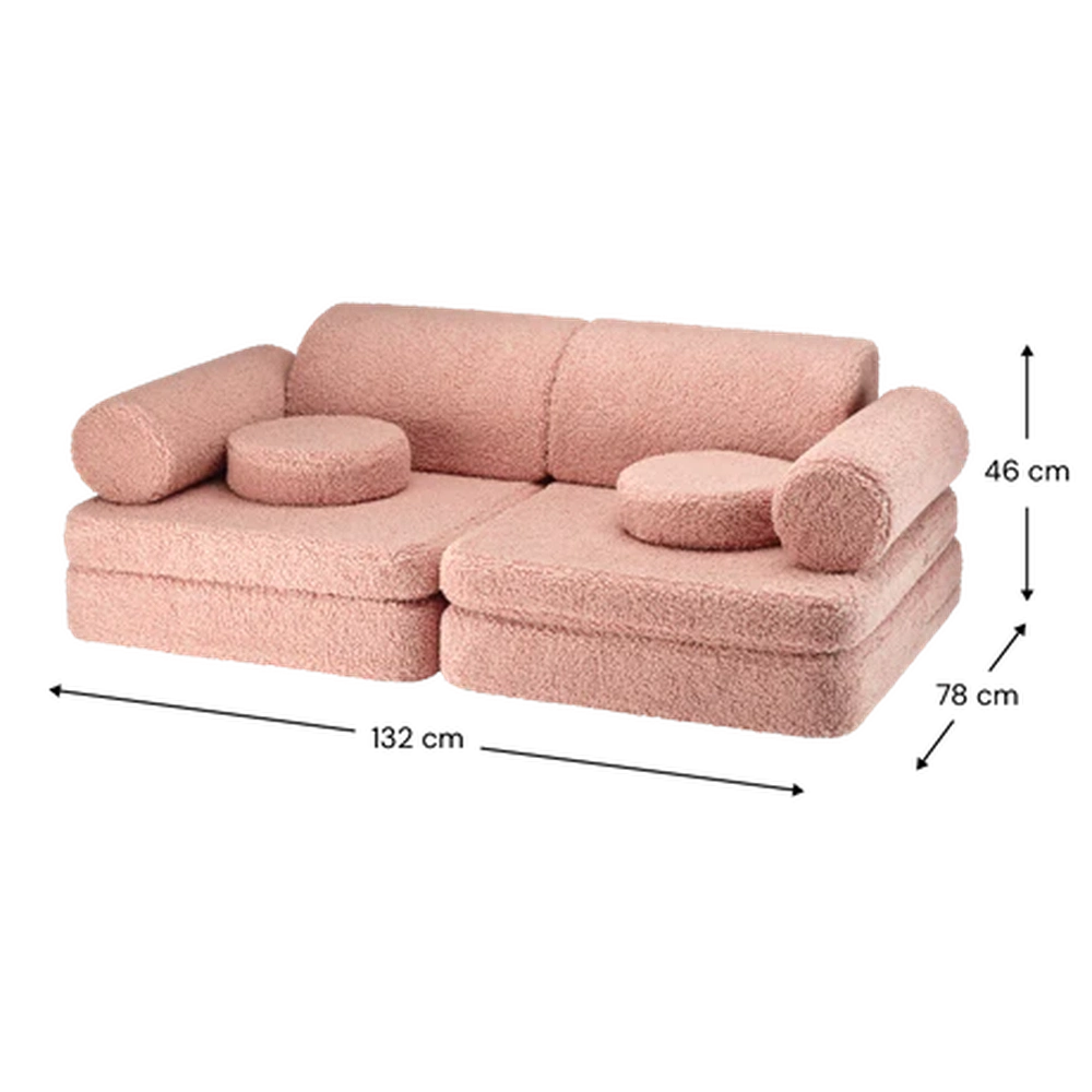 Wigiwama Zetel Set - Guava Pink Settee