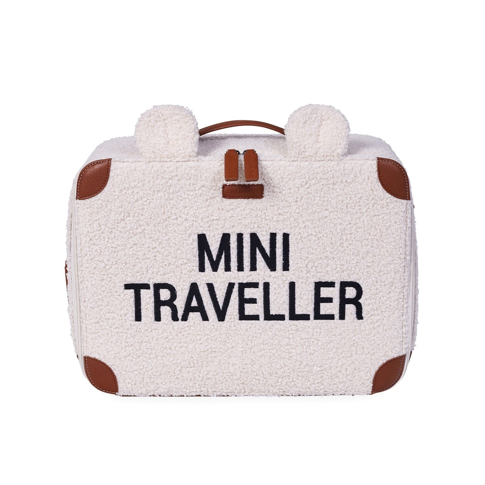 Childhome Mini Traveller Kinderkoffer- Teddy Ecru