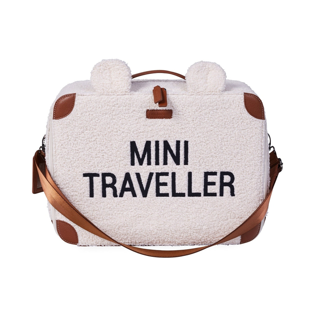 Childhome Mini Traveller Kinderkoffer- Teddy Ecru