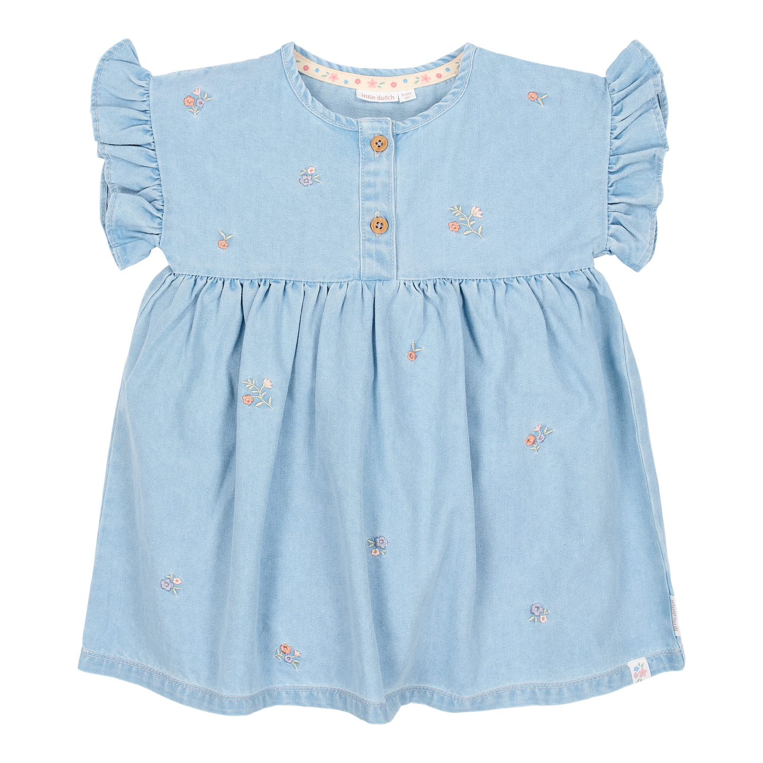 Robe Courte À Manches Courtes En Denim