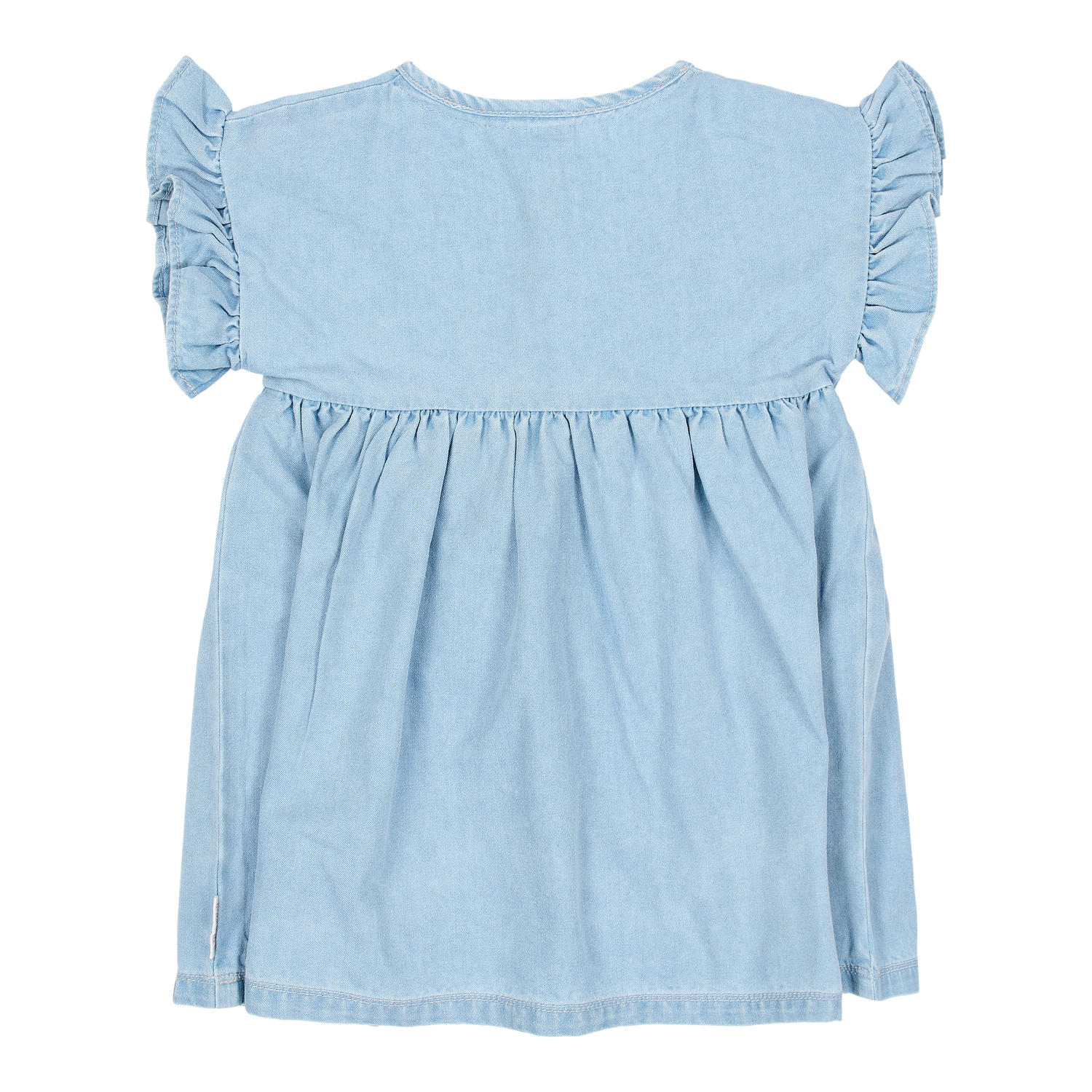 Robe Courte À Manches Courtes En Denim