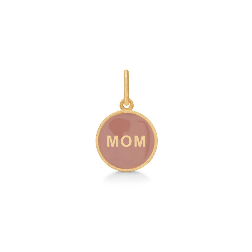 Lisberg Jewellery Ketting Hangertje - MOM Rosa / Verguld Zilver