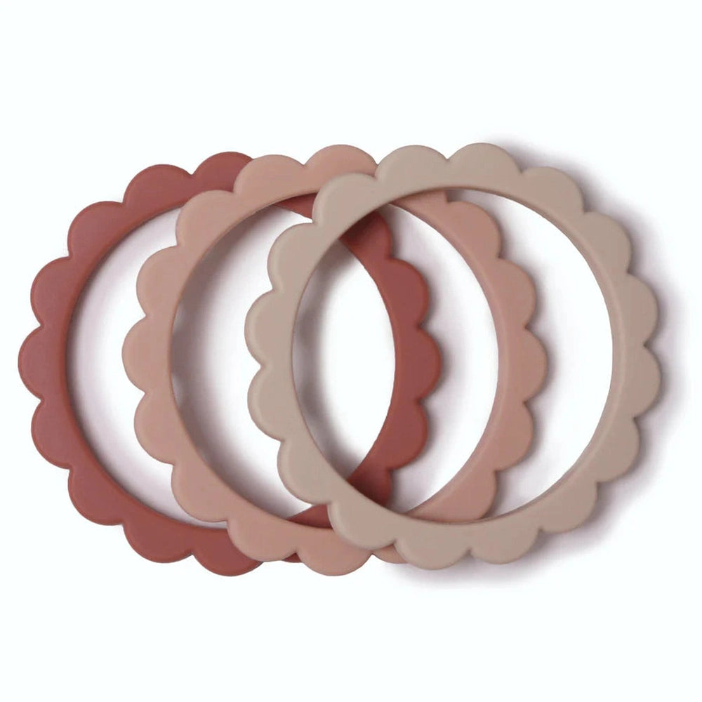 Mushie Bijtring Armband - Rose/Blush/Sand